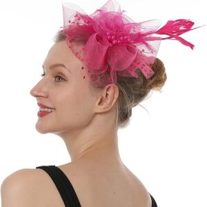 NWT Flydreamfeathers Fascinator Hat for Women Tea Party Wedding Derby Headband